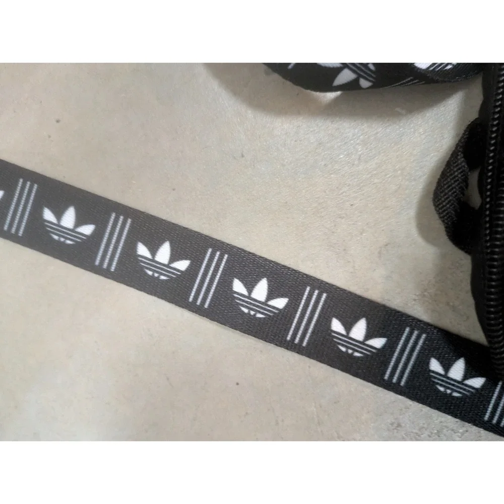 Adidas Festival Bag Men's Women's OS Black Trefoil Logo Crossbody Nylon Strap